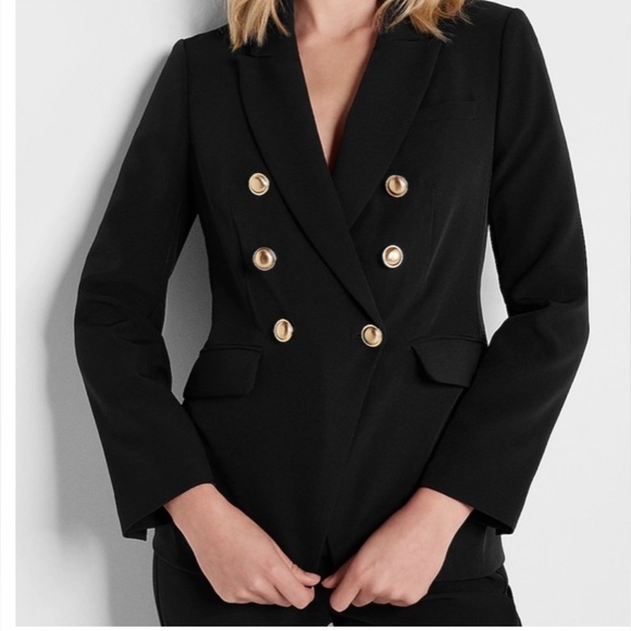 Express Wool Blend Double Breasted Novelty Button Blazer NEW ⭐️ - Picture 6 of 16